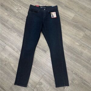 Levi Strauss Signature Dark Blue Perfect Pull-On Skinny Jeans Size 10/W30